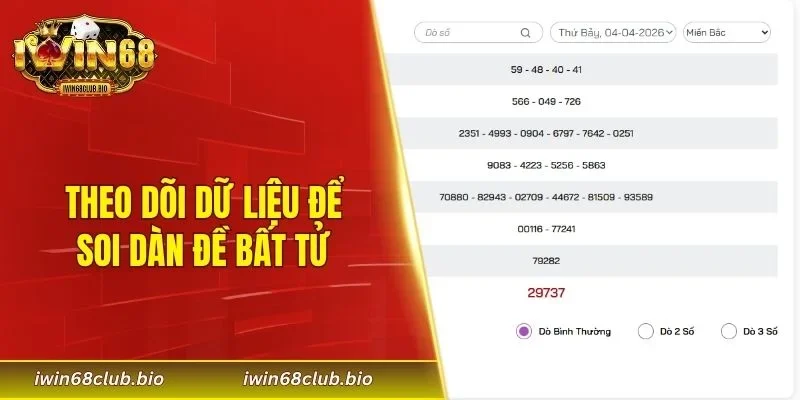 Theo dõi dữ liệu để soi dàn đề bất tử